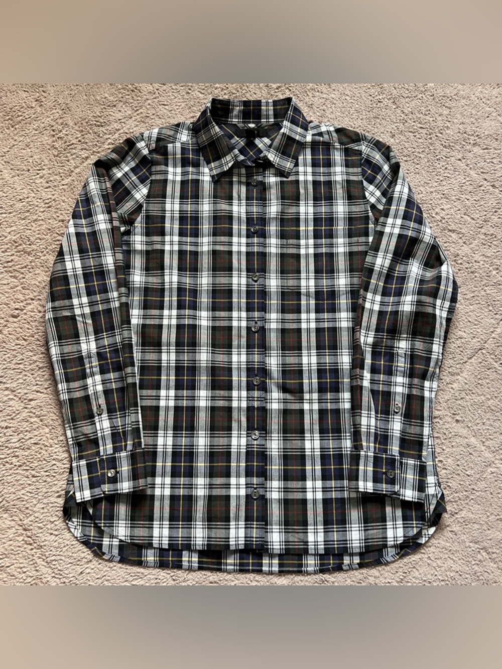 J. Crew Cotton‎ Plaid Button Down Shirt Preppy Western Rodeo Cottage Indie Sz 4